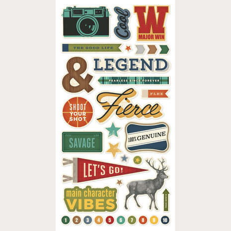 Simple Stories PRE-ORDER Rustic Legend Foam Stickers (26622)