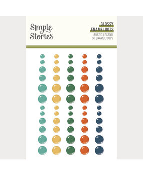Simple Stories PRE-ORDER Rustic Legend Glossy Enamel Dots (26624)