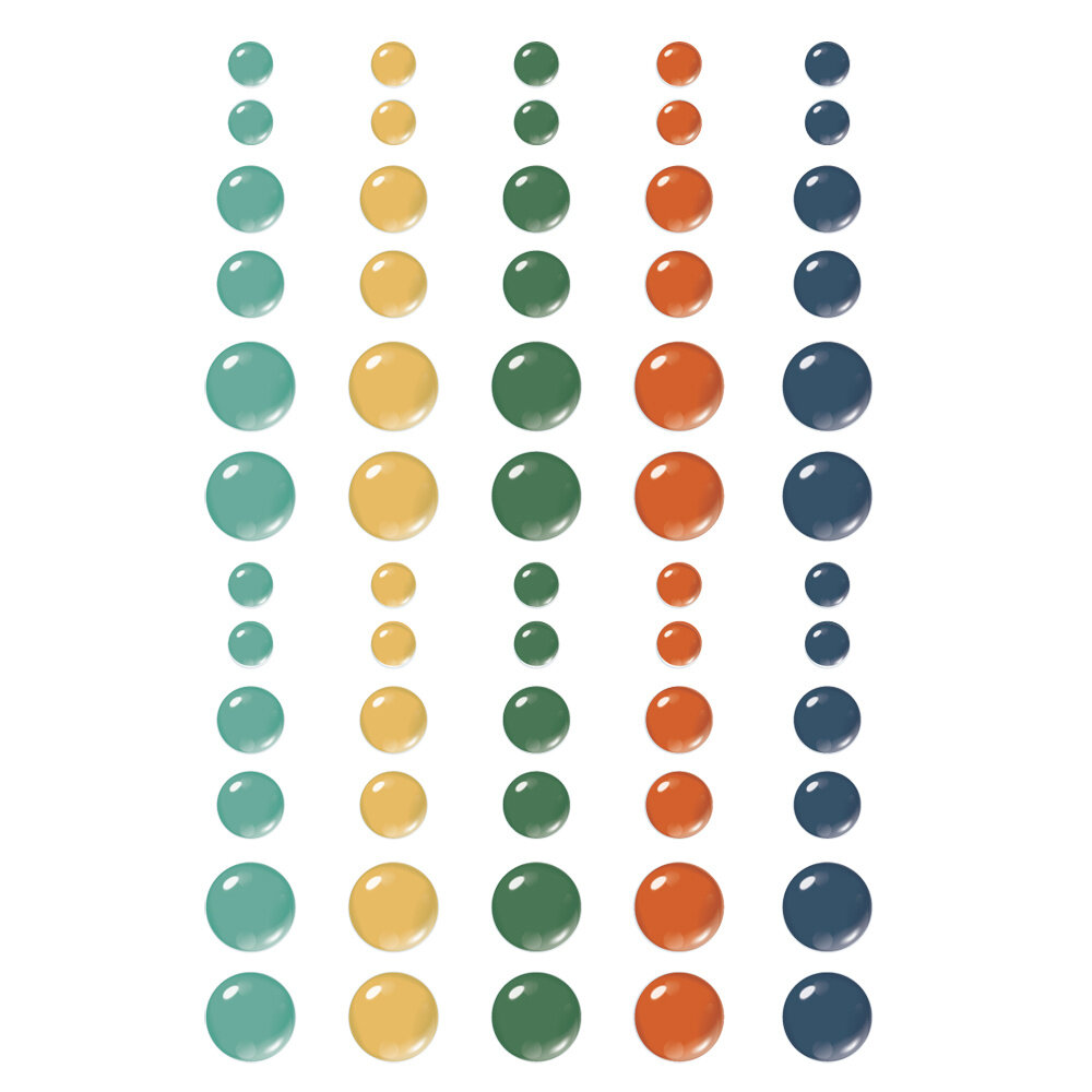 Simple Stories PRE-ORDER Rustic Legend Glossy Enamel Dots (26624)