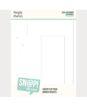 Simple Stories PRE-ORDER SN@P! Flip Page 4x6/6x8 Inch Binder Inserts (13329)