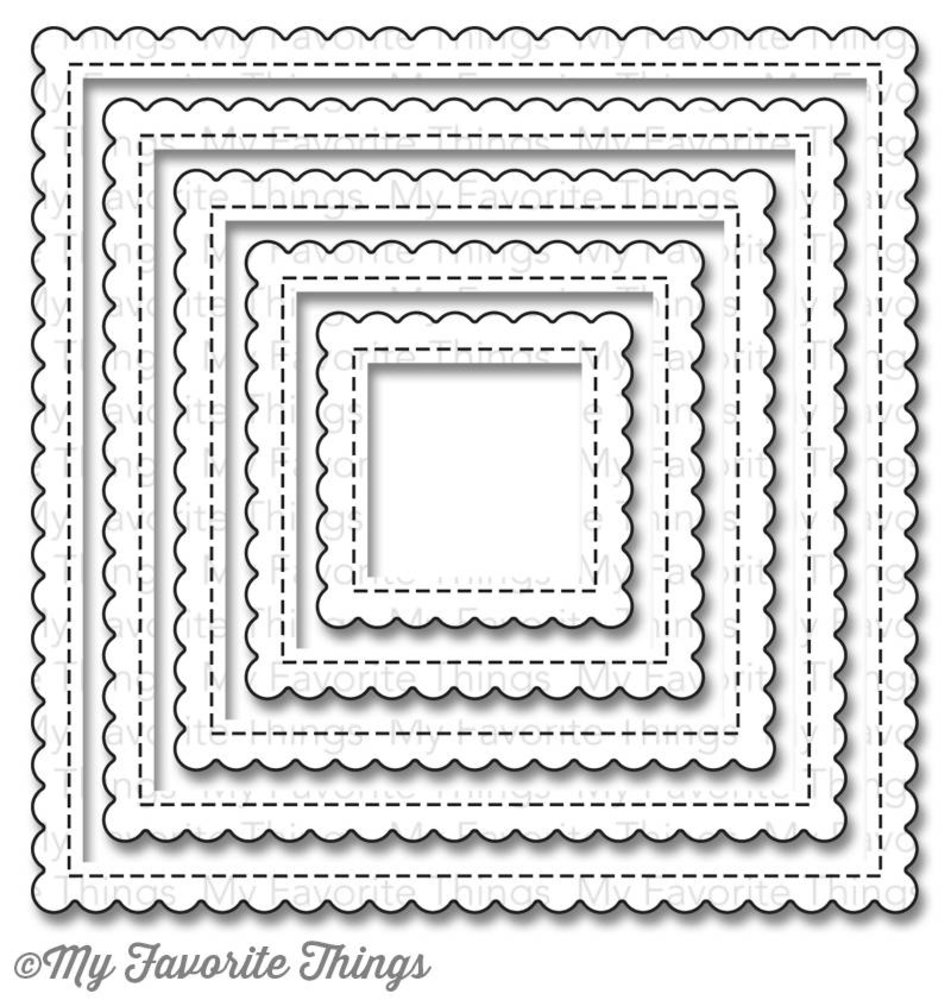 My Favorite Things Die-Namics Stitched Mini Scallop Square Stax (MFT-806) My Favorite Things Die-Namics Stitched Mini Scallop Square Stax (MFT-806)