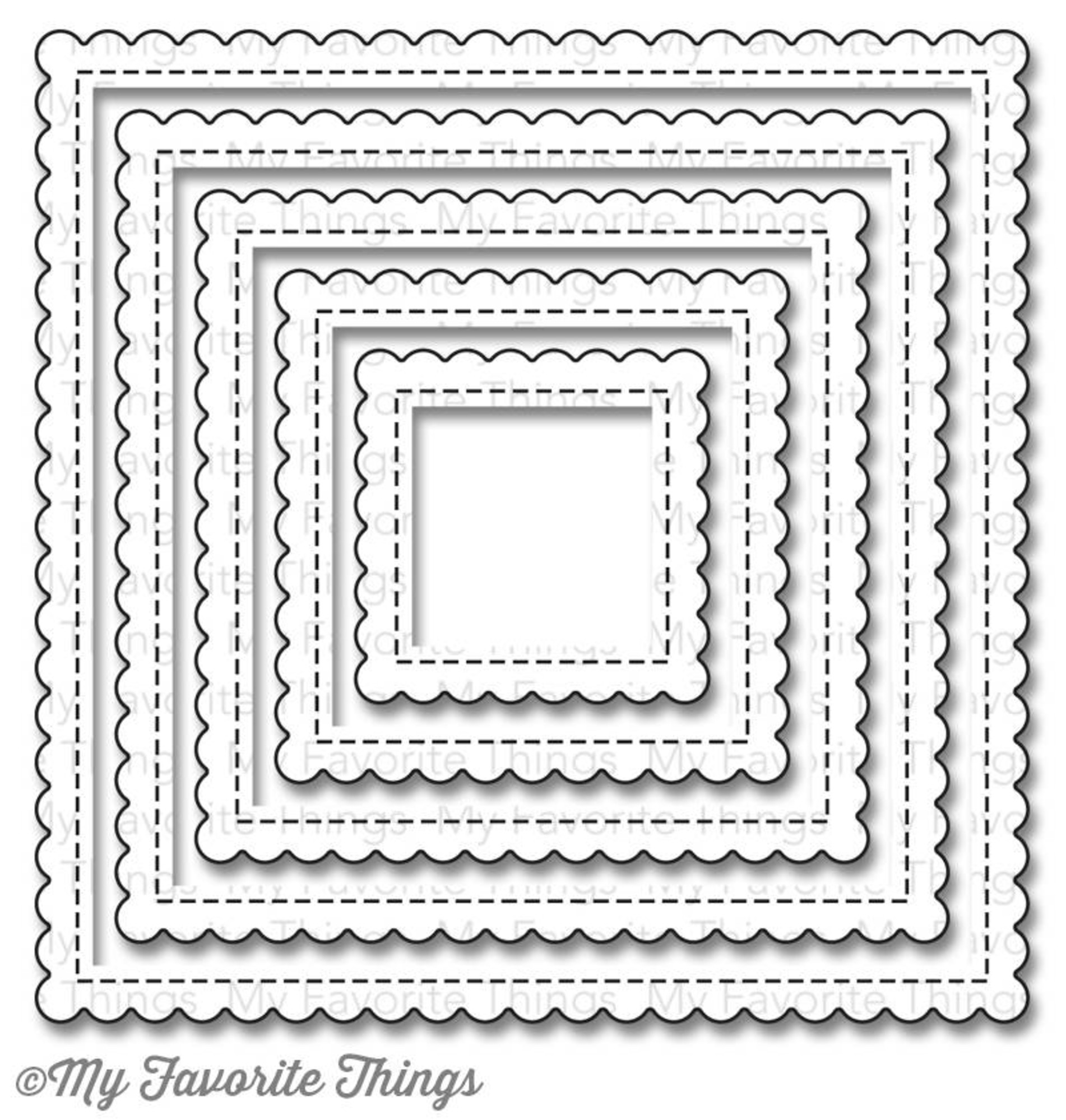 My Favorite Things Die-Namics Stitched Mini Scallop Square Stax (MFT ...