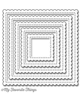 My Favorite Things Die-Namics Stitched Mini Scallop Square Stax (MFT-806) My Favorite Things Die-Namics Stitched Mini Scallop Square Stax (MFT-806)