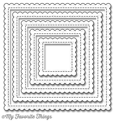 My Favorite Things Die-Namics Stitched Mini Scallop Square Stax (MFT-806) My Favorite Things Die-Namics Stitched Mini Scallop Square Stax (MFT-806)