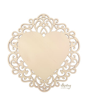 Mintay PRE-ORDER Woodies Decor Heart Plaque (MT-WD2-07) Mintay PRE-ORDER Woodies Decor Heart Plaque (MT-WD2-07)