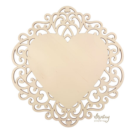 Mintay PRE-ORDER Woodies Decor Heart Plaque (MT-WD2-07) Mintay PRE-ORDER Woodies Decor Heart Plaque (MT-WD2-07)