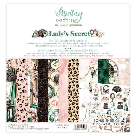 Mintay PRE-ORDER Lady's Secret 12x12 Inch Paper Pad (MT-LAS-07) Mintay PRE-ORDER Lady's Secret 12x12 Inch Paper Pad (MT-LAS-07)