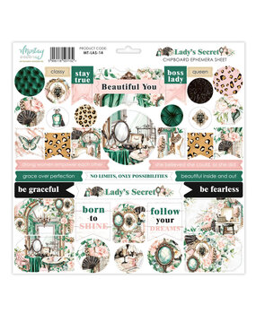 Mintay PRE-ORDER Lady's Secret 12x12 Inch Chipboard Ephemera Sheet (MT-LAS-14) Mintay PRE-ORDER Lady's Secret 12x12 Inch Chipboard Ephemera Sheet (MT-LAS-14)