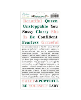 Mintay PRE-ORDER Lady's Secret 6x12 Inch Paper Stickers Words (MT-LAS-13)