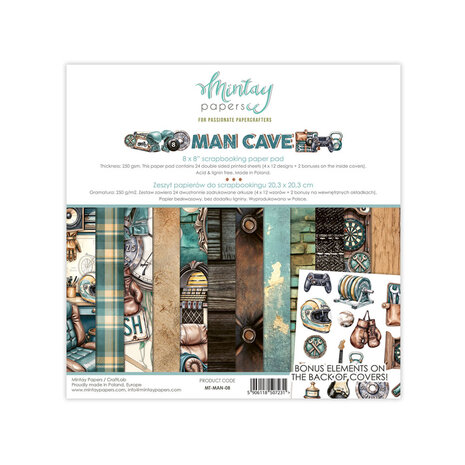Mintay PRE-ORDER Man Cave 8x8 Inch Paper Pad (MT-MAN-08)