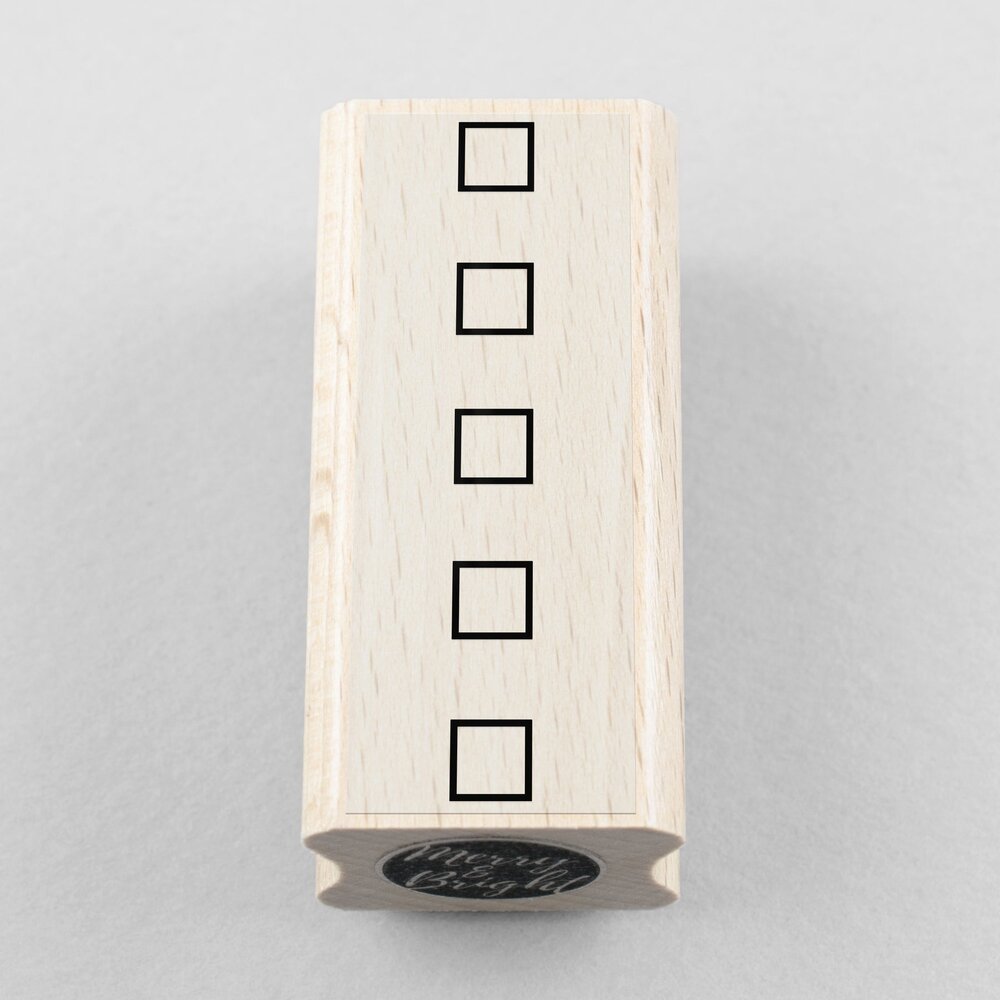Merry & Bright Wooden Stamp Checklist Square (1MB01463) Merry & Bright Wooden Stamp Checklist Square (1MB01463)