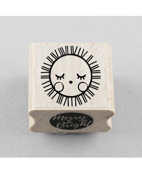 Merry & Bright Wooden Stamp Sun (1MB00272)