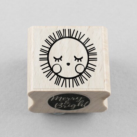 Merry & Bright Wooden Stamp Sun (1MB00272)