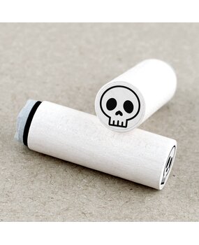 Merry & Bright Mini Wooden Stamp Skull (1MB00002)