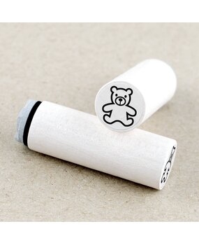 Merry & Bright Mini Wooden Stamp Teddy Bear (1MB00551)