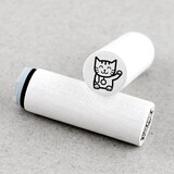 Merry & Bright Mini Wooden Stamp Waving Cat (1MB00965)