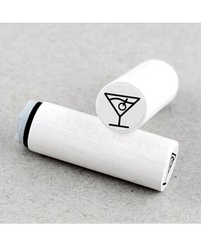 Merry & Bright Mini Wooden Stamp Martini Glass (1MB01152)