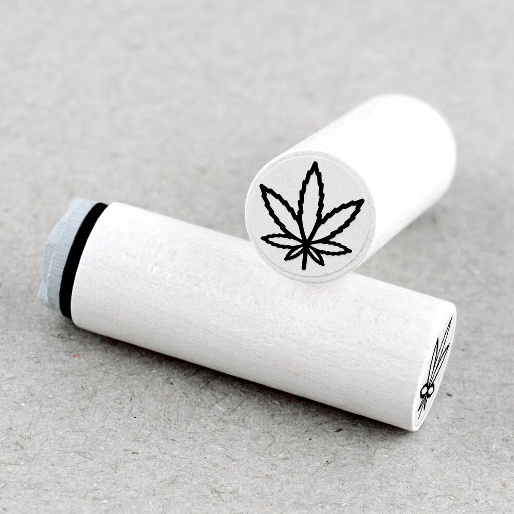Merry & Bright Mini Wooden Stamp Hemp Leaf (1MB01196) Merry & Bright Mini Wooden Stamp Hemp Leaf (1MB01196)