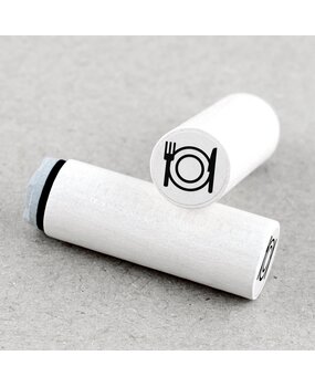 Merry & Bright Mini Wooden Stamp Plate With Cutlery (1MB01382)