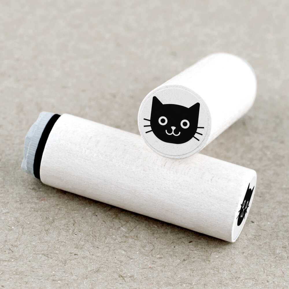Merry & Bright Mini Wooden Stamp Black Cat (1MB01670)