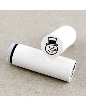 Merry & Bright Mini Wooden Stamp Snowman (1MB02267)