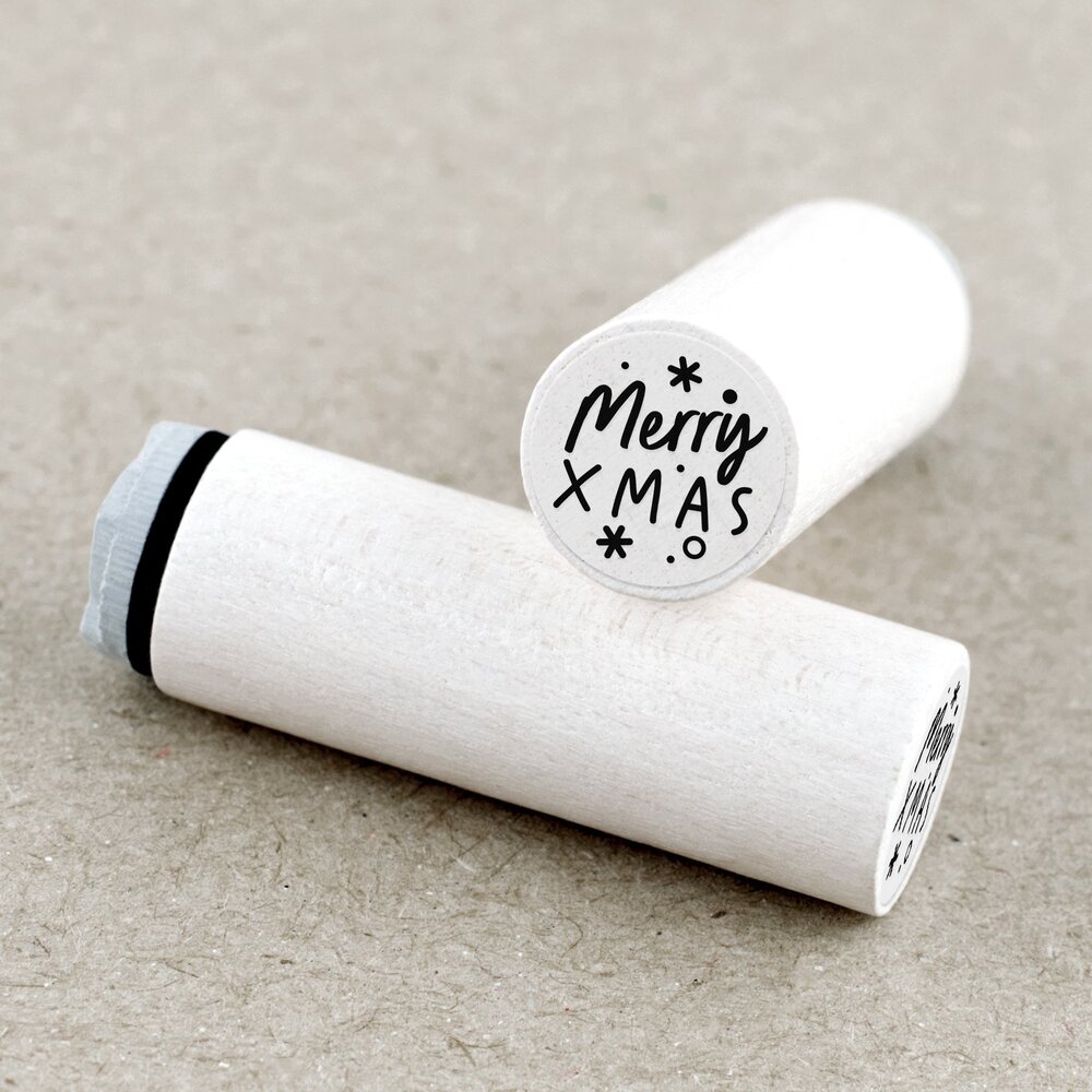 Merry & Bright Mini Wooden Stamp Merry X-Mas (1MB02298) Merry & Bright Mini Wooden Stamp Merry X-Mas (1MB02298)