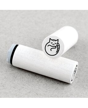 Merry & Bright Mini Wooden Stamp Cat (1MB02361)