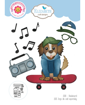 Elizabeth Craft Designs Dog Days Dies Skateboard (2328)