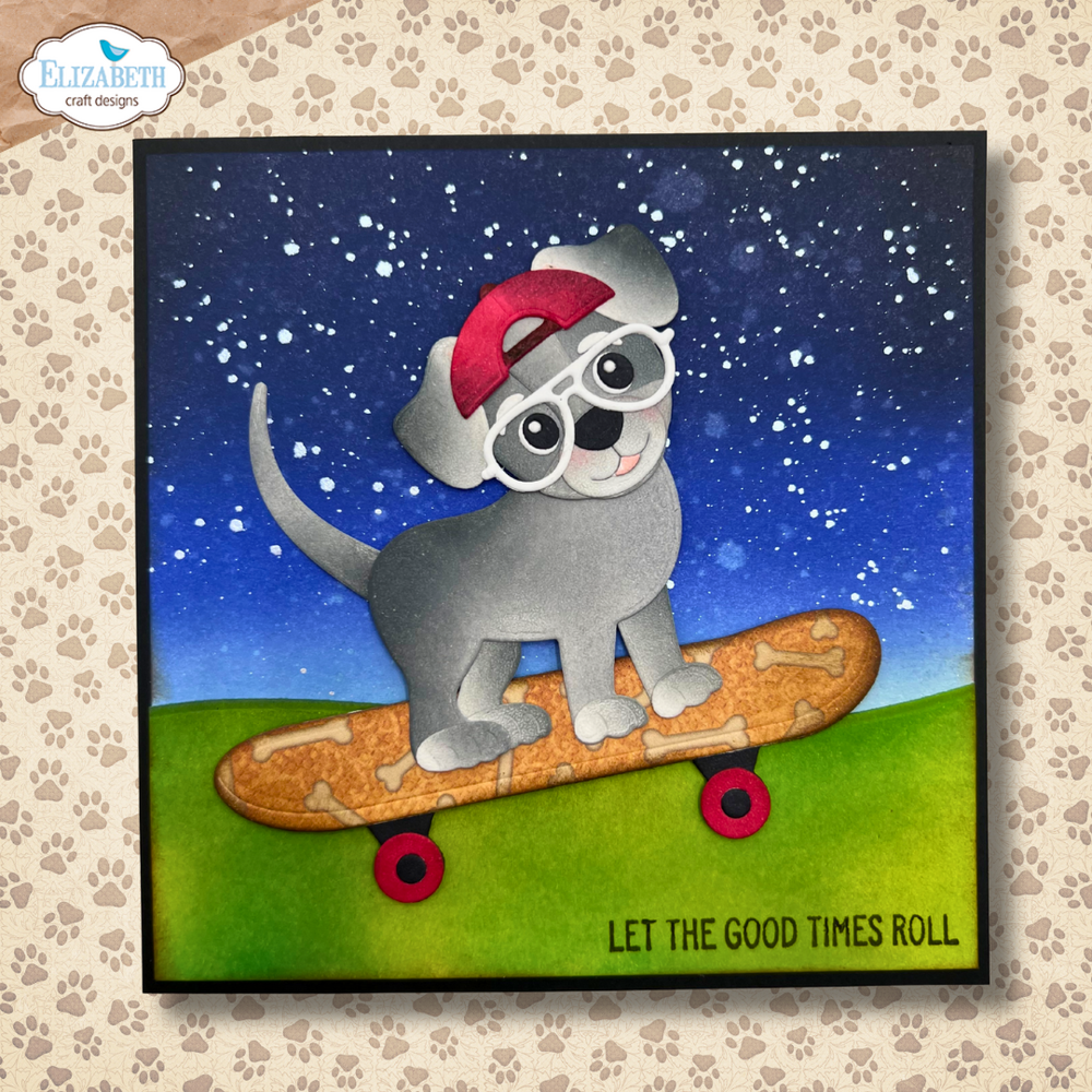 Elizabeth Craft Designs Dog Days Dies Skateboard (2328)