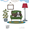 Elizabeth Craft Designs Dog Days Dies Living Room (2329)