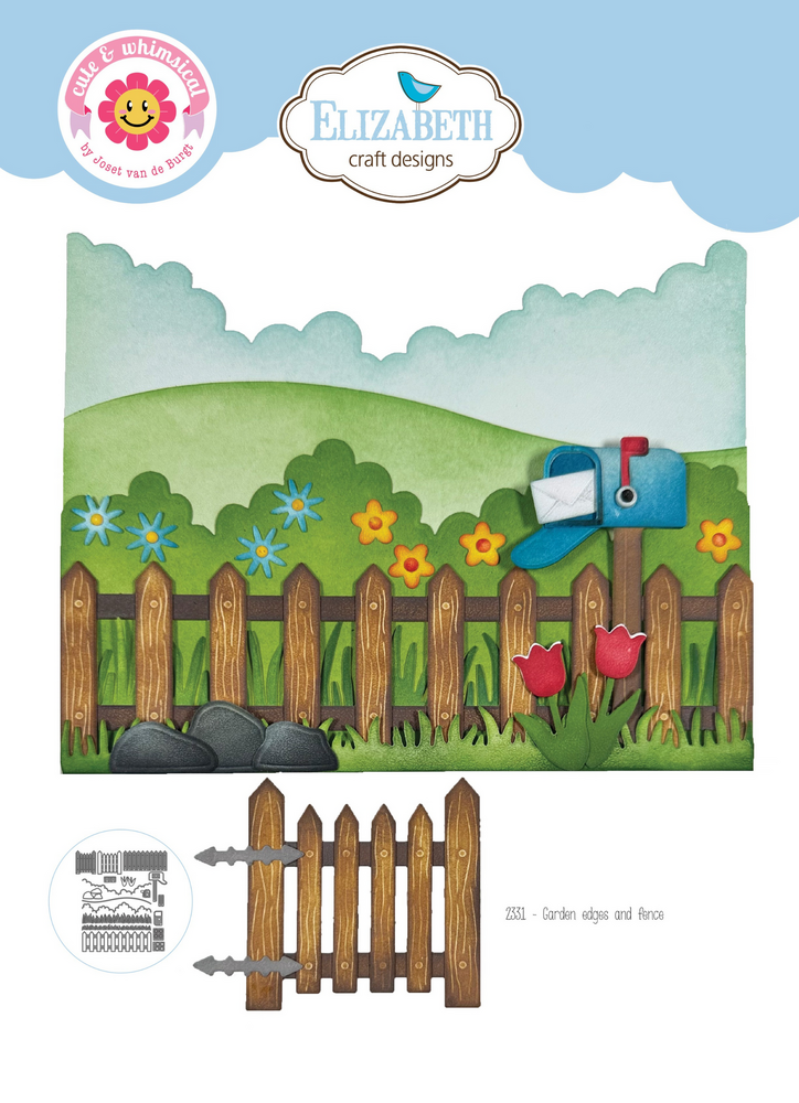 Elizabeth Craft Designs Dog Days Dies Garden Edges and Fence (2331)