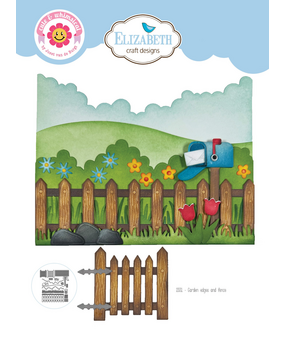 Elizabeth Craft Designs Dog Days Dies Garden Edges and Fence (2331)