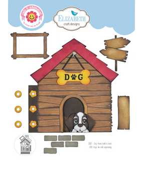 Elizabeth Craft Designs Dog Days Dies Dog House Build a Book (2332)