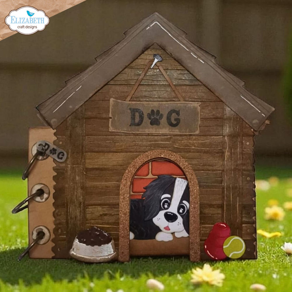 Elizabeth Craft Designs Dog Days Dies Dog House Build a Book (2332) Elizabeth Craft Designs Dog Days Dies Dog House Build a Book (2332)