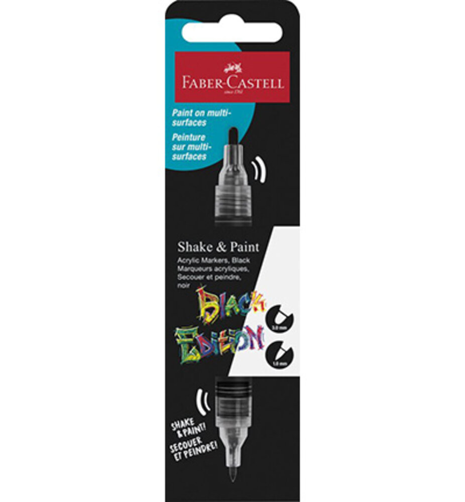 Faber Castell Shake & Paint Marker Black (FC-285598) Faber Castell Shake & Paint Marker Black (FC-285598)