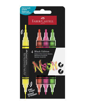 Faber Castell Shake & Paint Markers Neon Colors (FC-285505) Faber Castell Shake & Paint Markers Neon Colors (FC-285505)