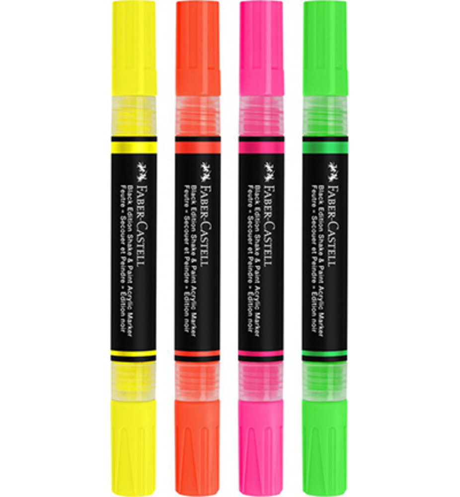 Faber Castell Shake & Paint Markers Neon Colors (FC-285505) Faber Castell Shake & Paint Markers Neon Colors (FC-285505)