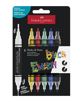 Faber Castell Shake & Paint Markers Standard Colors (FC-285507) Faber Castell Shake & Paint Markers Standard Colors (FC-285507)