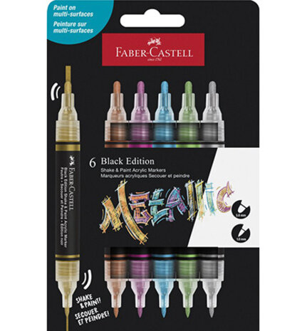 Faber Castell Shake & Paint Markers Metallic Colors (FC-285517) Faber Castell Shake & Paint Markers Metallic Colors (FC-285517)