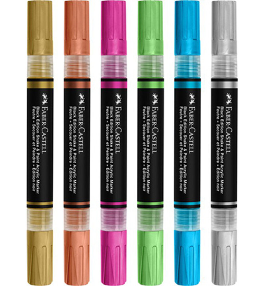 Faber Castell Shake & Paint Markers Metallic Colors (FC-285517) Faber Castell Shake & Paint Markers Metallic Colors (FC-285517)