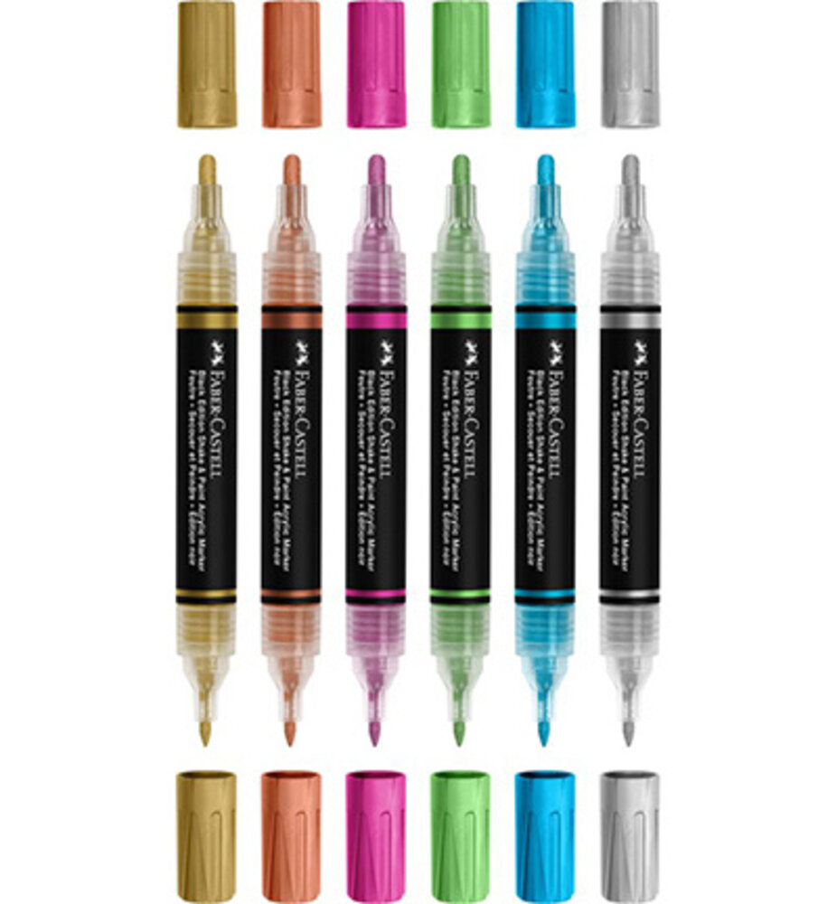 Faber Castell Shake & Paint Markers Metallic Colors (FC-285517) Faber Castell Shake & Paint Markers Metallic Colors (FC-285517)
