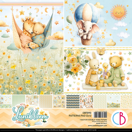 Ciao Bella Papercrafting PRE-ORDER Lunibloom 12x12 Inch Patterns Pad (CBT093)