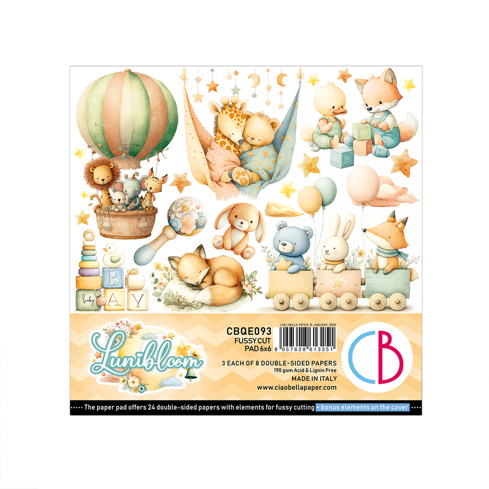 Ciao Bella Papercrafting Lunibloom 6x6 Inch Paper Pad (CBQE093)