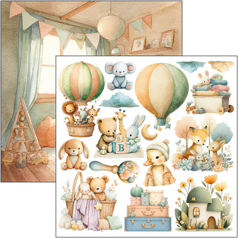 Ciao Bella Papercrafting Lunibloom 6x6 Inch Paper Pad (CBQE093)