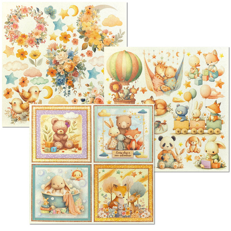 Ciao Bella Papercrafting Lunibloom 6x6 Inch Deluxe Paper & Vellum Dual Pack (CBXQ006)