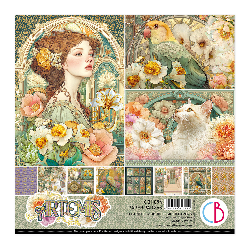 Ciao Bella Papercrafting PRE-ORDER Artemis 8x8 Inch Paper Pad (CBH094)