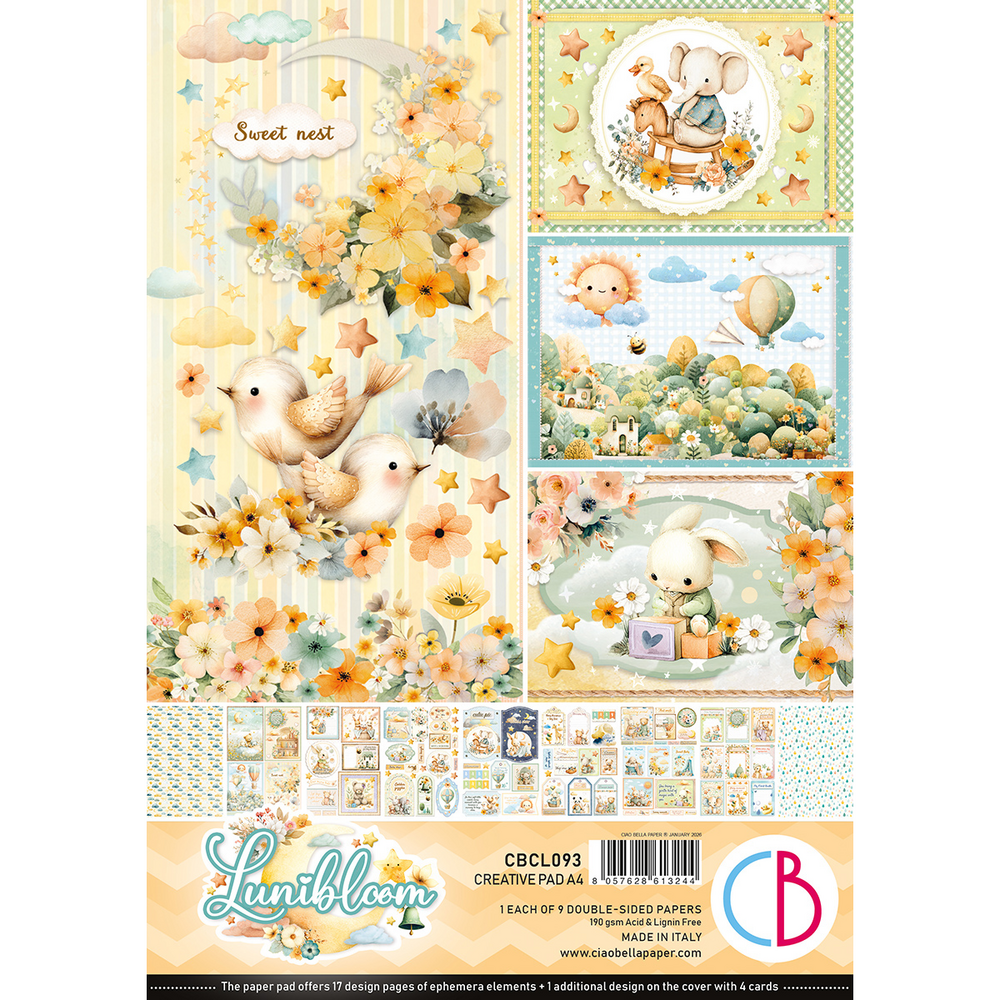 Ciao Bella Papercrafting Lunibloom A4 Creative Pad (CBCL093)