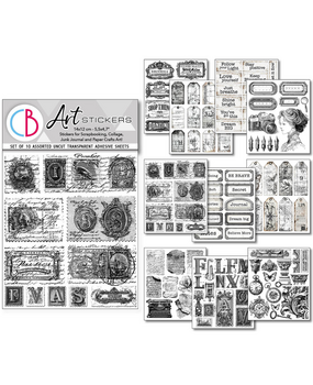 Ciao Bella Papercrafting Lithographs Art Stickers (MB007) Ciao Bella Papercrafting Lithographs Art Stickers (MB007)