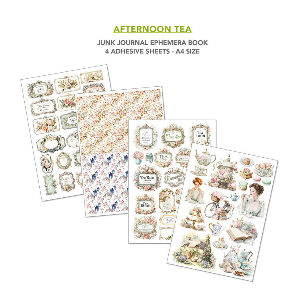 Ciao Bella Papercrafting PRE-ORDER Afternoon Tea A4 Junk Journal Ephemera Book (CBB020)