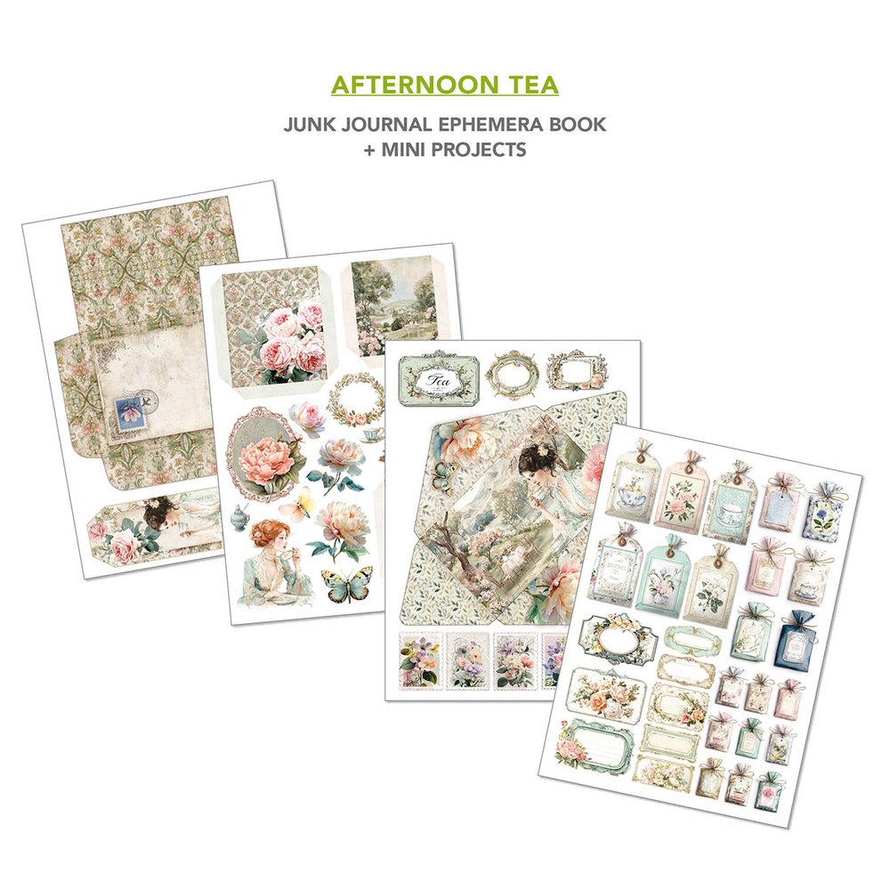 Ciao Bella Papercrafting Afternoon Tea A4 Junk Journal Ephemera Book (CBB020)
